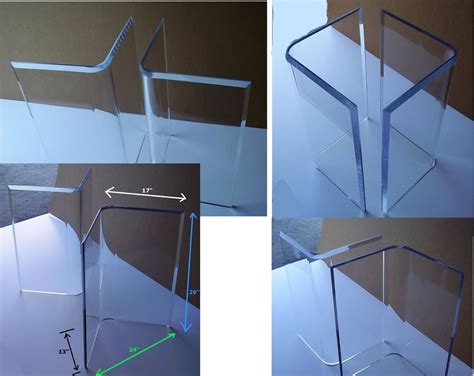 By polywood (15) farmhouse grey 37 in. Acrylic "V's" or Boomerang DINING TABLE BASES (2) Clear ...