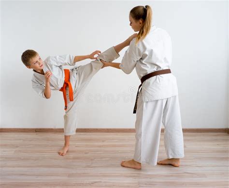 Karate Kids Training Stock Photo Image Of Karate Fighter 106697844