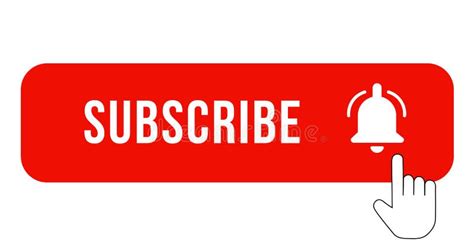 Subscribe Button Red Color With Handon Transparent Background You