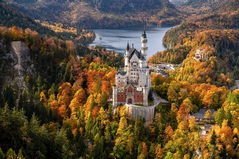 Manual Resize Of Wallpaper Autumn Forest Lake Castle Germany