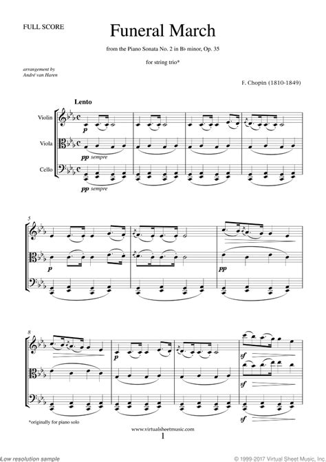Make sure you do that in order to get the username and password codes for the beginner piano sheet music i provide here under. Chopin - Funeral March sheet music for string trio PDF