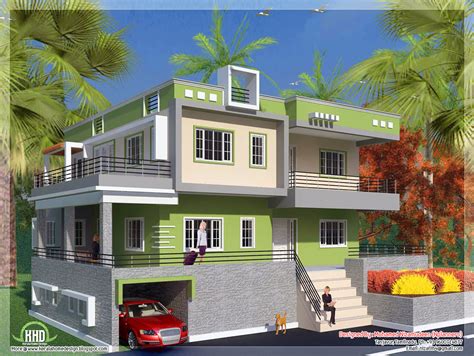 North Indian Style Minimalist House Exterior Design