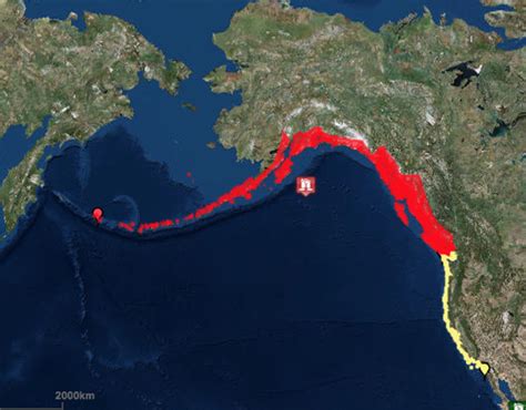 Alaska Earthquake Map Where Is Tsunami Warning For Us