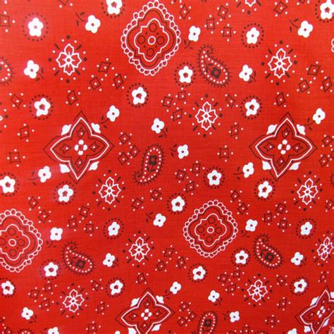 Red Bandana Print Poly Cotton Fabric Fashion Fabrics Llc