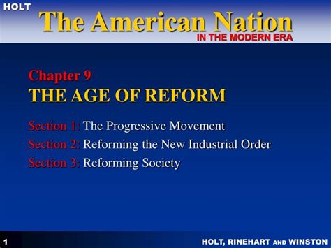 Ppt Chapter 9 The Age Of Reform Powerpoint Presentation Free