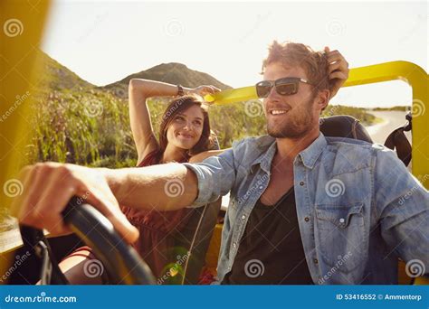 Loving Young Couple On Road Trip Stock Photo Image Of Drive Journey