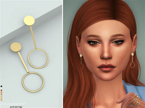 The Sims Resource Posh Earrings Christopher067