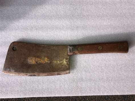 antique 15” germany f dick meat cleaver no 84 butcher knife from amish farm antique price