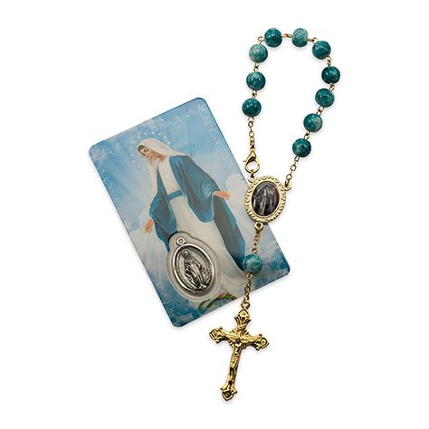 Our Lady Of Grace Auto Rosary With Prayer Card Ewtn Religious Catalogue