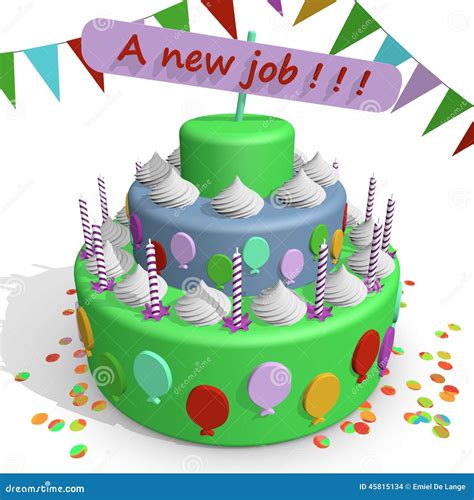 A Cake Celebration A New Job Stock Illustration Image 45815134