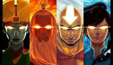 Hd Wallpaper Avatar Characters Collage Eyes Water Fire Earth The