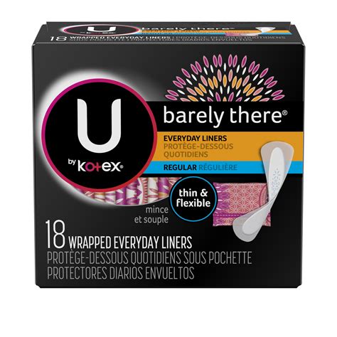 U By Kotex Barely There Panty Liners Light Absorbency Unscented