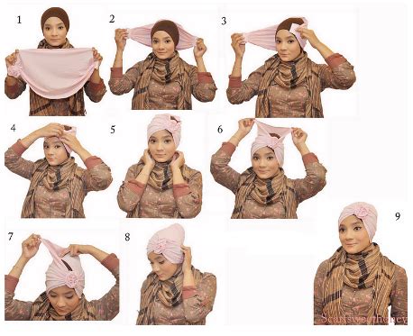 Cara Memakai Jilbab Turban Rose Ayu Tutorial Memakai Jilbab Hijab Modis