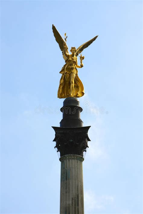 Munich Angel Of Peace Statue Stock Photo Image Of Column