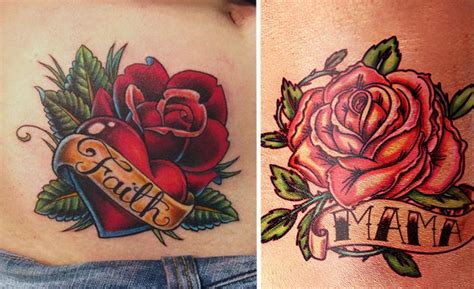 211 east 1st street, newberg, or, 97132, united states. Red Rose and Banner Tattoos On Hip | Neck tattoo ...