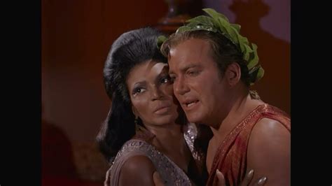 Uhura And Kirk Kiss In Star Trek Platos Stepchildren 1968 First