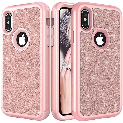 Pink Iphone Xs Max Case Luxury Bling Glitter Protective