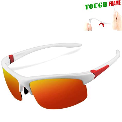 flex polarized sports sunglasses for women and men ultra tough tr90 frame and 100 uv