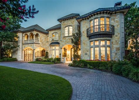 11000 Square Foot Stone Mansion In Dallas Tx Homes Of The Rich