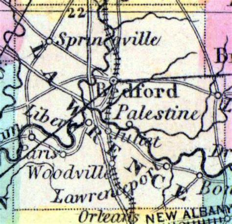 Lawrence County Indiana 1857 House Divided