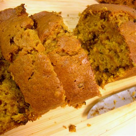 Deliciously pumpkin with hints of chocolate and with a perfect moist, thick texture these pumpkin blondies with chocolate chips scream fall! Chocolate Chip Pumpkin Nut Bread Recipe - Joyful Abode