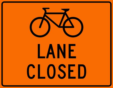 TC 68 Bicycle Lane Closed Sign Traffic Depot Signs Safety