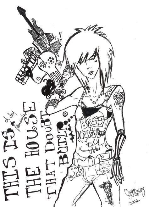 Punk Rocker Art Coloring Pages