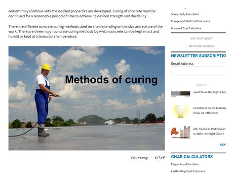 Solution Various Types Of Concrete Curing Methods Studypool