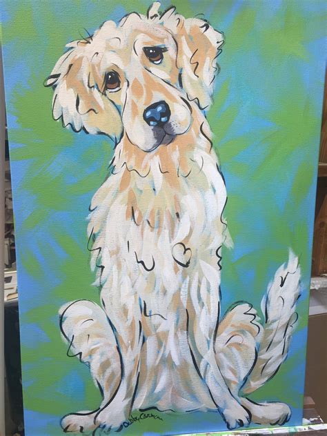 Dog Art Dog Painting Canvas Dog T Dog Portrait Etsy