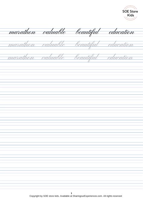 To make alphabets solid,enclose within . SOE Store Kids My Cursive Writing Activity workbook for Kids (Learn Joining Letter to Form Words ...