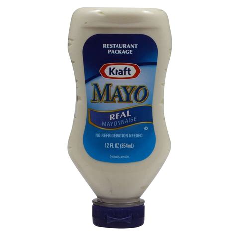 Kraft Real Mayonnaise Squeeze Bottles Shelf Stable 12 Oz Bottle 12case