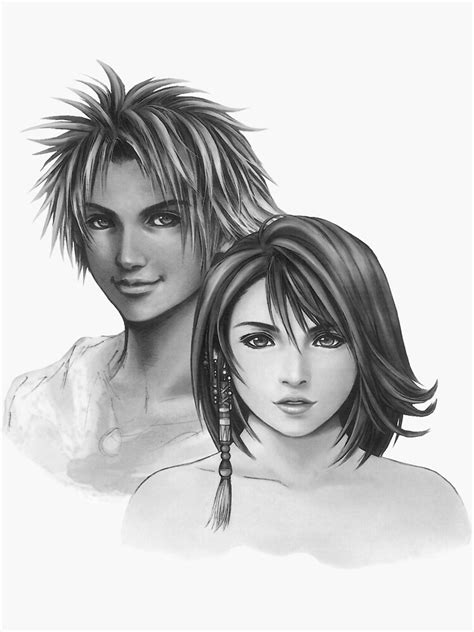 Yuna And Tidus Final Fantasy X Together Version Sticker For Sale