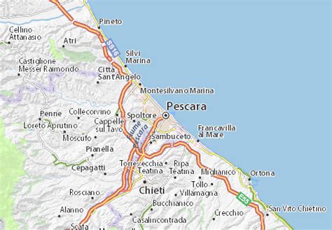 Pescara Map Detailed Maps For The City Of Pescara Viamichelin