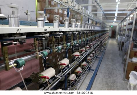Textile Fabric Manufacturing Machines Work Stock Photo Edit Now 581092816