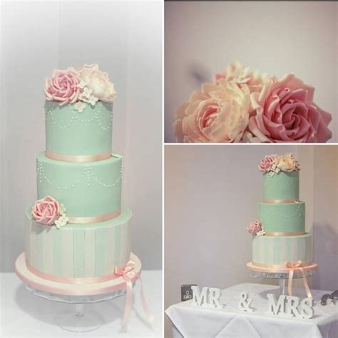 I am sorry i didn't film the whole decoration proceed but my. 3 Tier Pastel floral wedding cake | Craftsy (With images ...