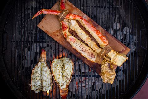Planked King Crab Legs And Grilled Lobster Tails — Another Pint Please