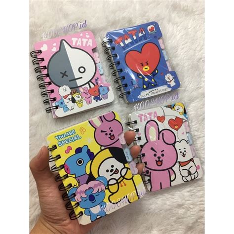 Jual Diary Bt21 Mini Notebook Bt21 Notebook Bts Kpop Buku Diary