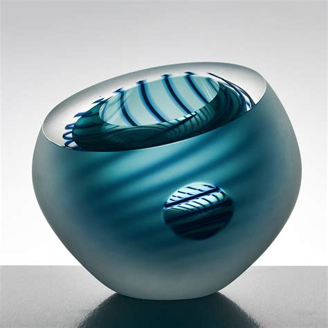 Contemporary Glass Art Bowl I Dizzy Spiral Charlie Macpherson