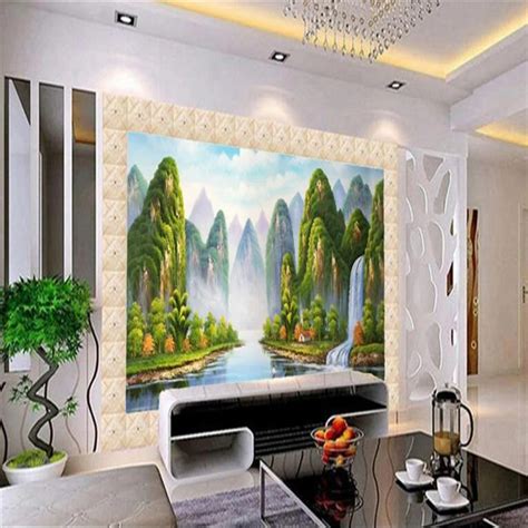 Beibehang Large Custom Wallpaper Guilin Landscape Hdtv Living Room