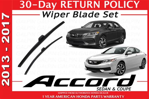 New Genuine Honda Accord Wiper Blade Set 2013 2017 76620 T2f A01 76630