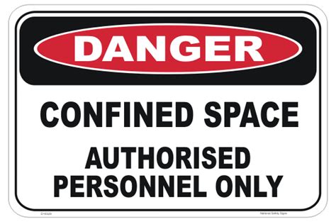 Confined Space Safety Signage