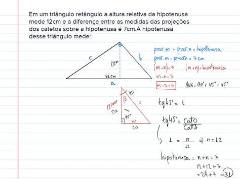 Calculo Da Hipotenusa Do Triangulo Retangulo Askschool