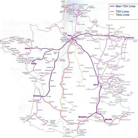 Tgv Routes In France Intercityhigh Speed Rail Pinterest France