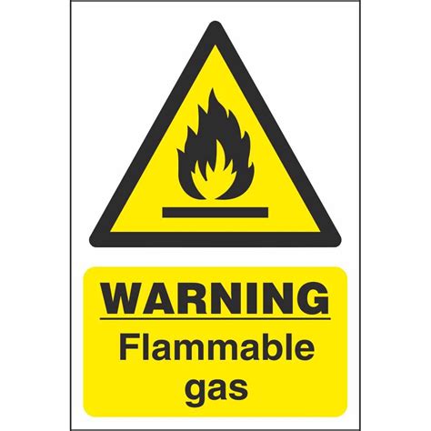 Flammable Gas Warning Signs Chemical Hazards Workplace Safety Signs