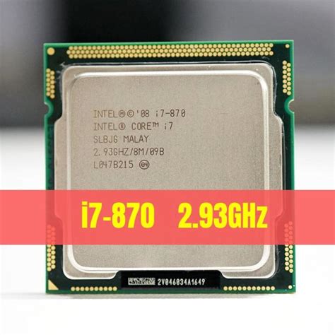 Intel Core I7 870 I7 870 293ghz 8m Core Quad Desktop Processor Cpu Lga