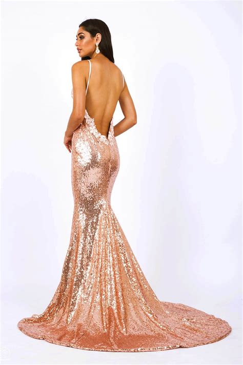 Roselle Luxe Gown Rose Gold Noodz Boutique