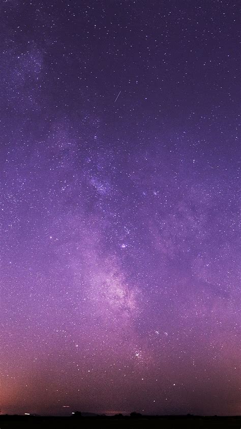 Starry Night Purple Night Sky Background 640x1136 Download Hd