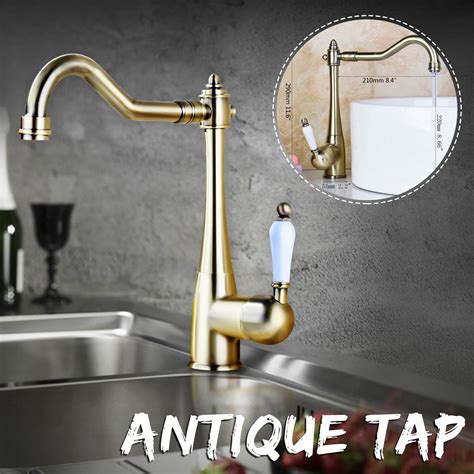 Antique red copper swivel spout bathroom sink faucet mixer basin tap knf411. Xueqin Antique Copper Bathroom Basin Faucet Classic Single ...