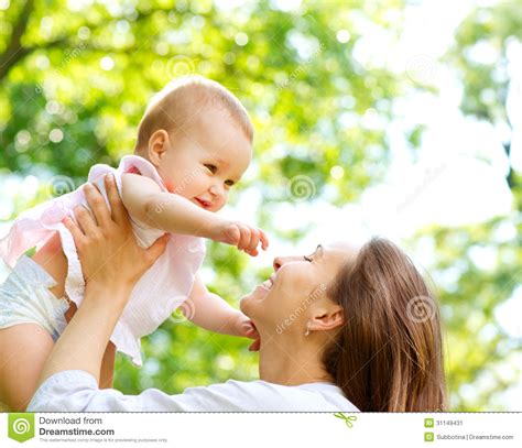Mother And Baby Outdoor Stock Image - Image: 31149431