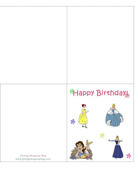 Disney Printable Birthday Cards